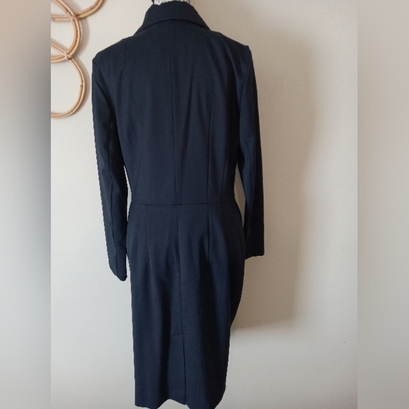 GBL Navy Gold Chain Belt Structured Blazer Dress Size 10 - Picture 7 of 10